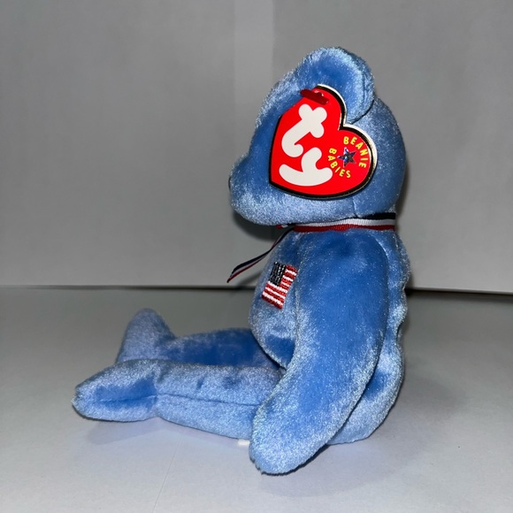 Mint RARE Retired TY Beanie Baby AMERICA the Bear With Tag Errors - Picture 3 of 5
